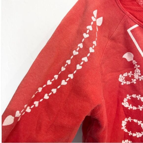 WILDFOX Monte Matador Womens Crop Sweatshirt Fleece Graphic XS Cherry Red Boho - Picture 6 of 7